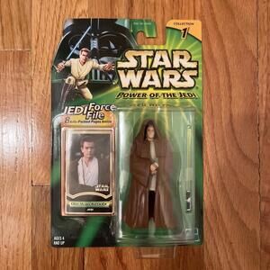 Obi-Wan Kenobi STAR WARS Ep1 TPM PotJ Jedi Force File 2000 3.75” action figure